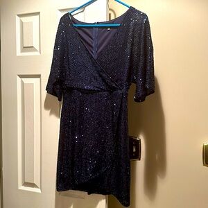 Lulus navy sequin special occasion/holiday dress size Medium